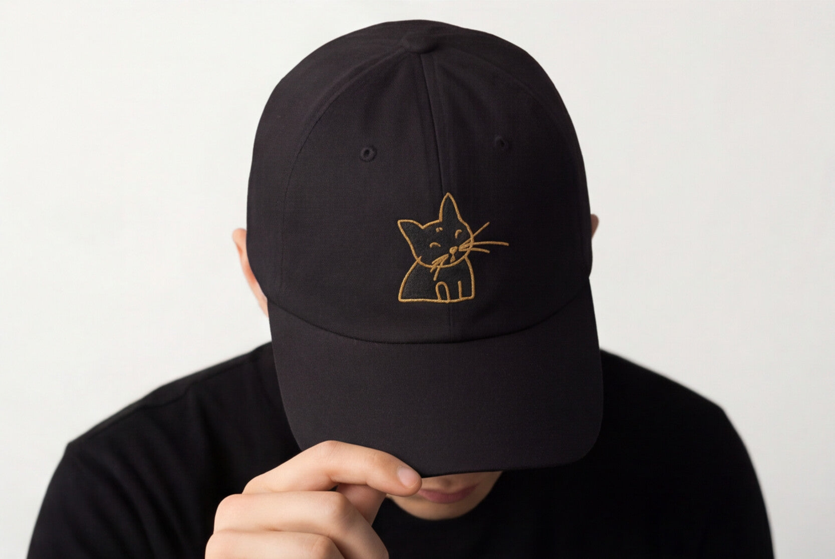 White Cat Embroidered Hat Gift For Cat Mom Gift For Cat Lover Minimal Aesthetic Cap Summer Outfit Hat Casual Daily Wear Fashion Accessory