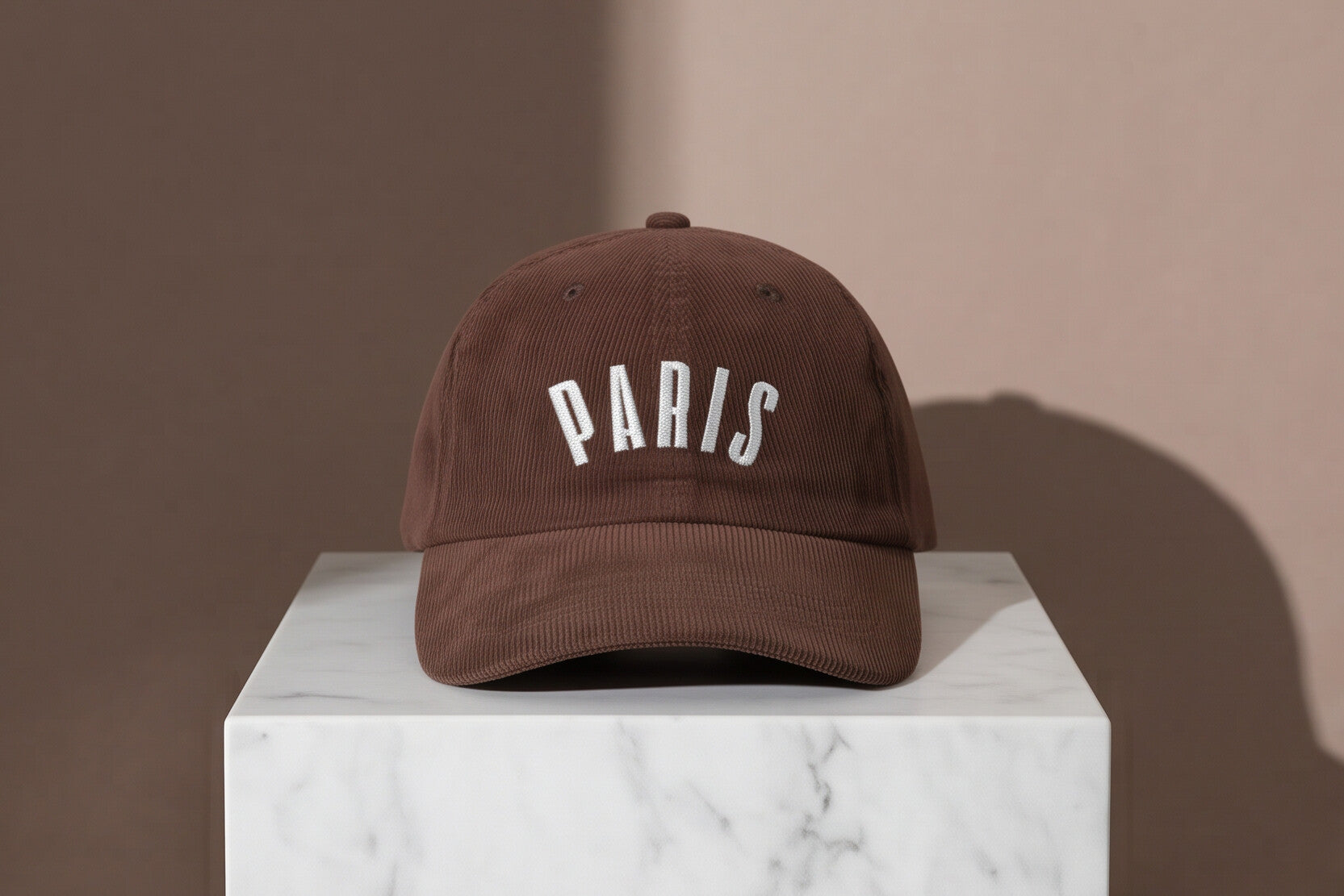 Embroidered Paris Corduroy Hat Vintage Style Cap Cute Brown Hat For France Lover Paris Travel Hat Trendy Fall Outfit Cap Travel Lover Gift