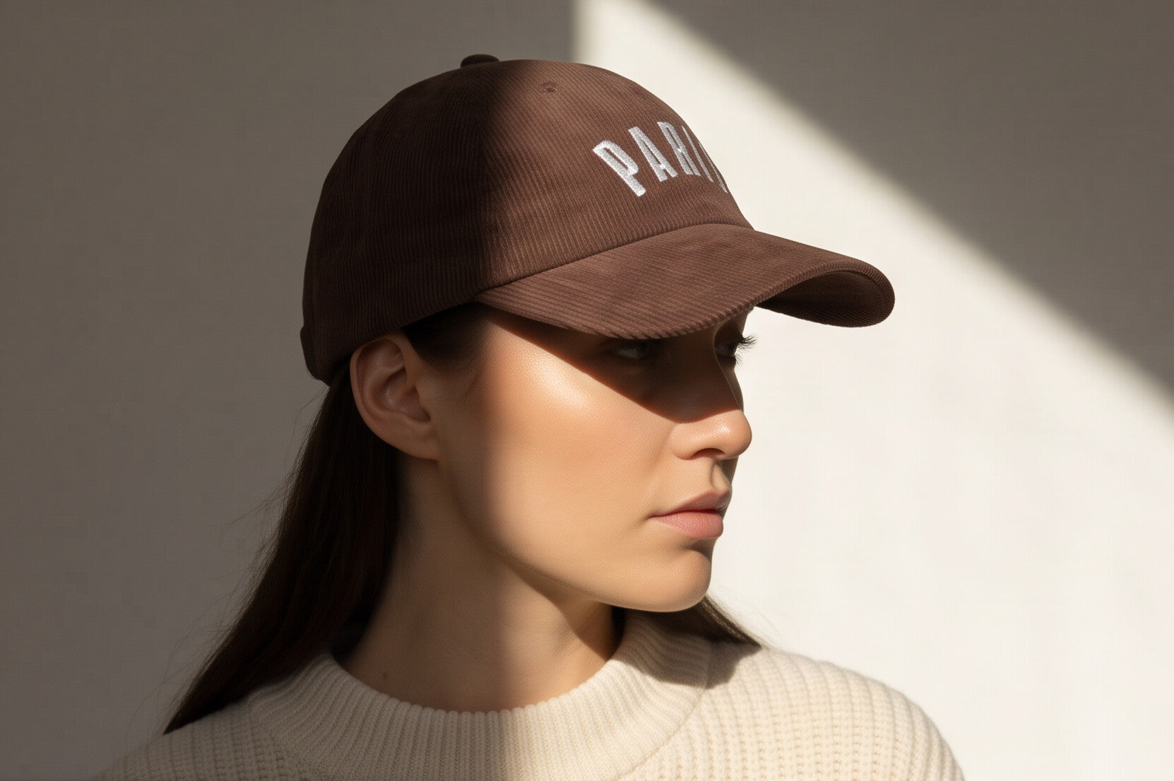 Embroidered Paris Corduroy Hat Vintage Style Cap Cute Brown Hat For France Lover Paris Travel Hat Trendy Fall Outfit Cap Travel Lover Gift