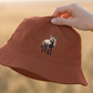 South Africa Gift Idea Bucket Hat Spotted Hyena Safari Cap African Wildlife Gift Cape Town Travel Hat Nature Explorer Adventure Wear Woman