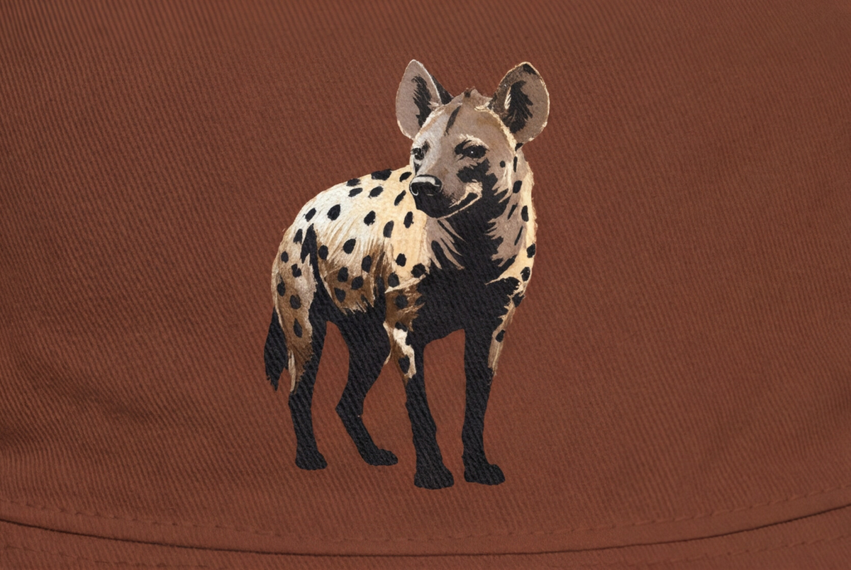 South Africa Gift Idea Bucket Hat Spotted Hyena Safari Cap African Wildlife Gift Cape Town Travel Hat Nature Explorer Adventure Wear Woman