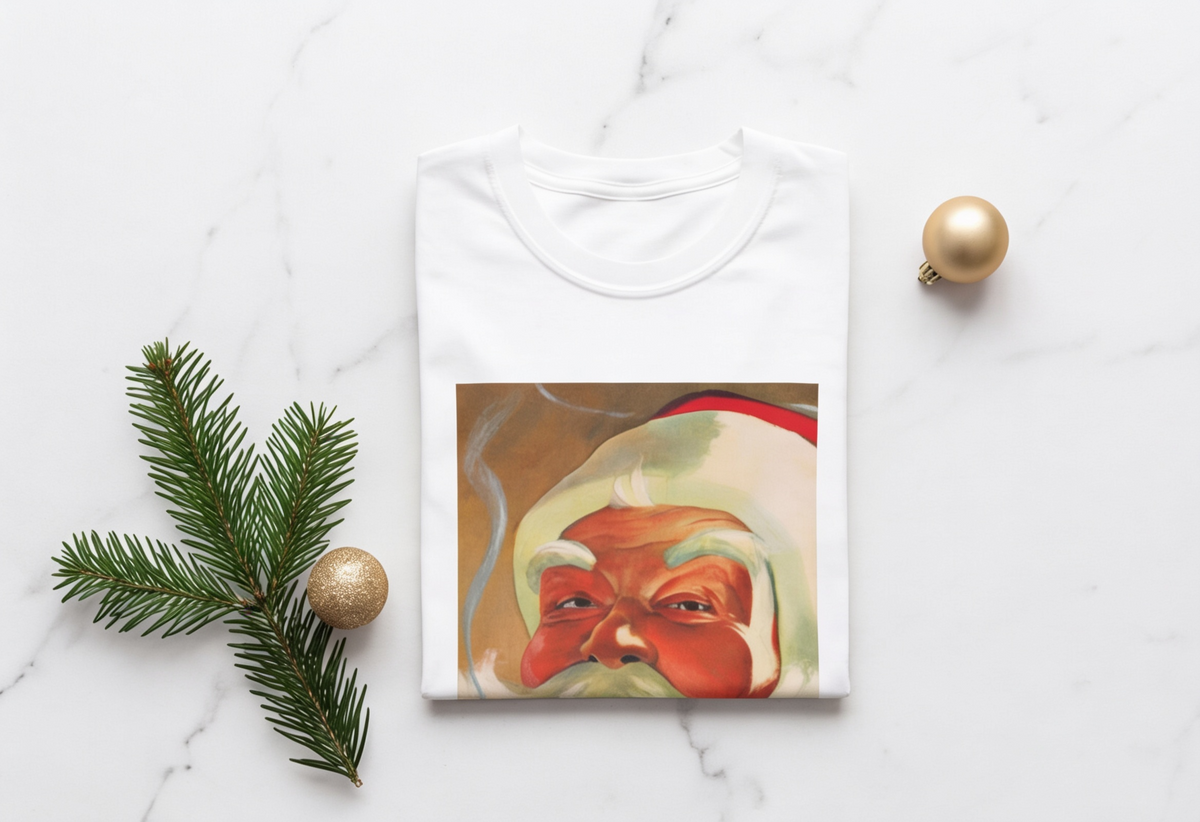 Vintage Santa Claus T Shirt Retro Christmas Graphic Tee For Men Christmas Top Nostalgic Holiday Shirt Classic Xmas Gift Festive Winter