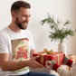 Vintage Santa Claus T Shirt Retro Christmas Graphic Tee For Men Christmas Top Nostalgic Holiday Shirt Classic Xmas Gift Festive Winter