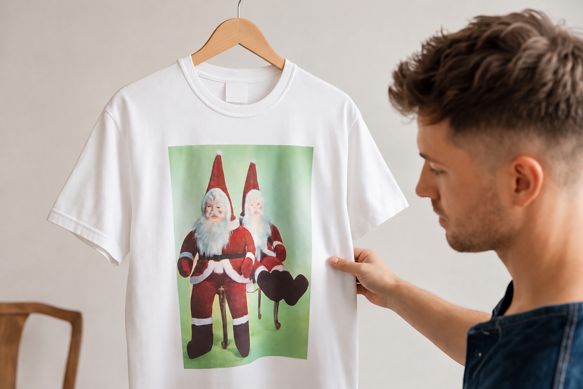 Vintage Santa T Shirt For Him Retro Christmas Graphic Tee For Boyfriend Christmas Mid Century Holiday Shirt Nostalgic Festive Apparel