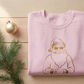 Gold Santa Sweater Retro Christmas Sweatshirt Santa Pullover Vintage Holiday Jumper Festive Winter Apparel Cozy Gift For Women Pink Crewneck