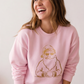 Gold Santa Sweater Retro Christmas Sweatshirt Santa Pullover Vintage Holiday Jumper Festive Winter Apparel Cozy Gift For Women Pink Crewneck