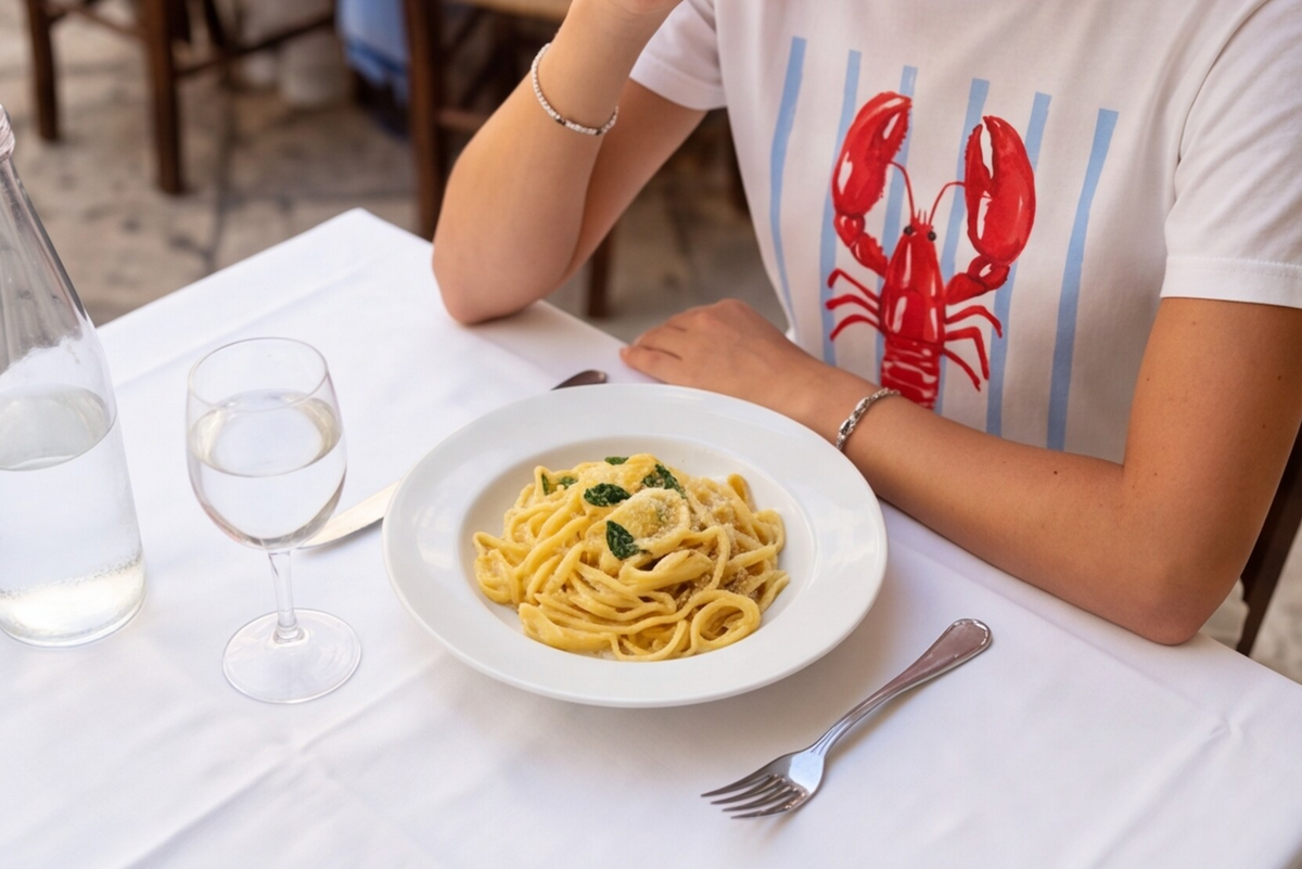 Amalfi Coast Shirt Lobster Tee Italy Travel Top Mediterranean Vacation Outfit Positano Gift Capri Summer Shirt Italian Beach Tee For Her Tee