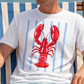 Amalfi Coast Shirt Lobster Tee Italy Travel Top Mediterranean Vacation Outfit Positano Gift Capri Summer Shirt Italian Beach Tee For Her Tee