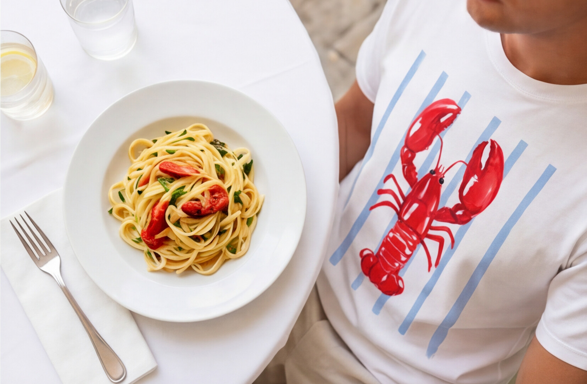 Amalfi Coast Shirt Lobster Tee Italy Travel Top Mediterranean Vacation Outfit Positano Gift Capri Summer Shirt Italian Beach Tee For Her Tee