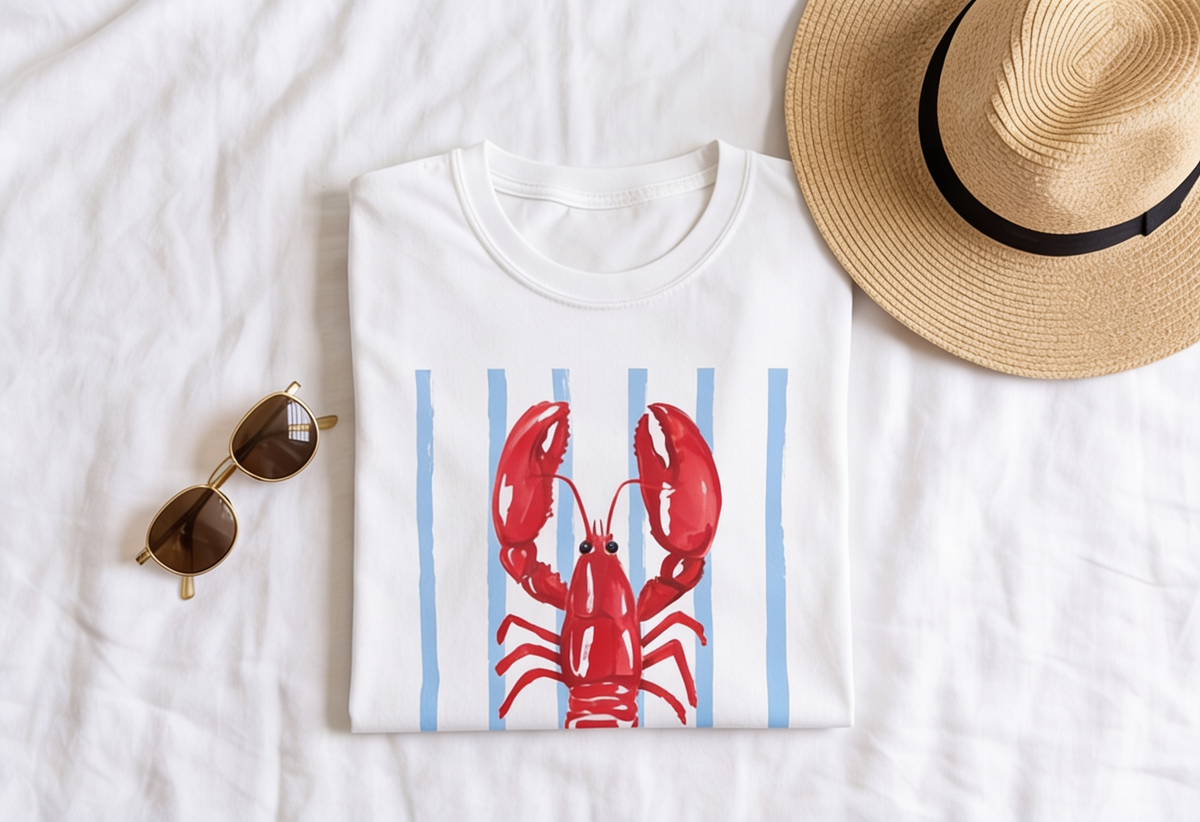 Amalfi Coast Shirt Lobster Tee Italy Travel Top Mediterranean Vacation Outfit Positano Gift Capri Summer Shirt Italian Beach Tee For Her Tee