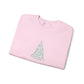 Christmas Bow Tree Sweatshirt Gift For Wife Holiday Crewneck Seasonal Winter Present For Sister Minimal Coquette Pullover Cozy December