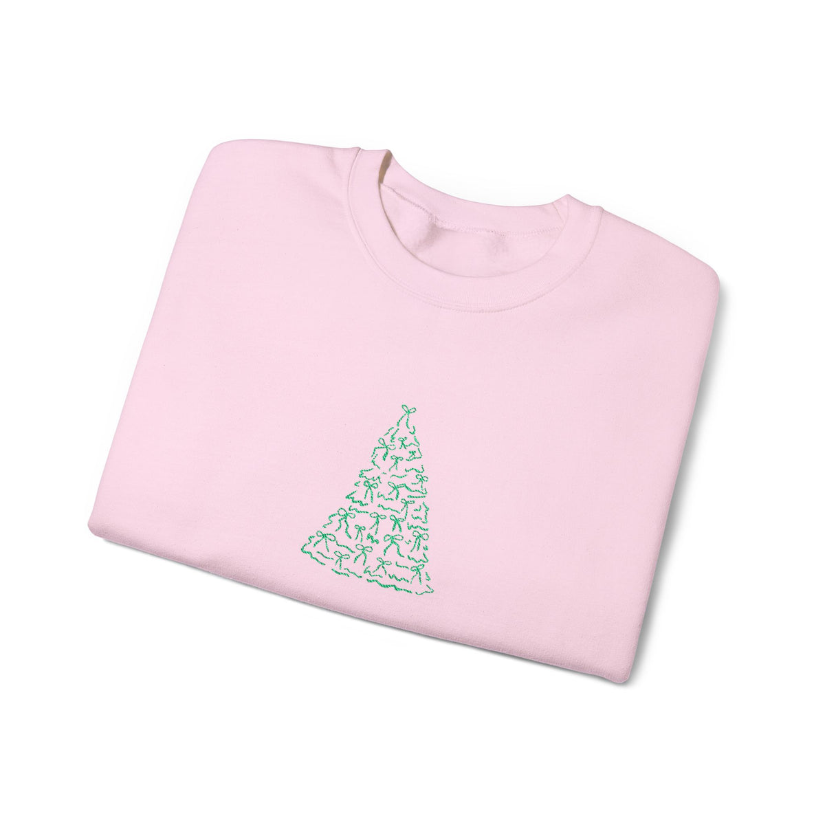 Christmas Bow Tree Sweatshirt Gift For Wife Holiday Crewneck Seasonal Winter Present For Sister Minimal Coquette Pullover Cozy December