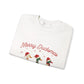 Embroidered Christmas Sweatshirt Gift For Girlfriend Merry Ducksmas Crewneck Holiday Present Pun Winter Slouchy Pullover Animal Graphic Top
