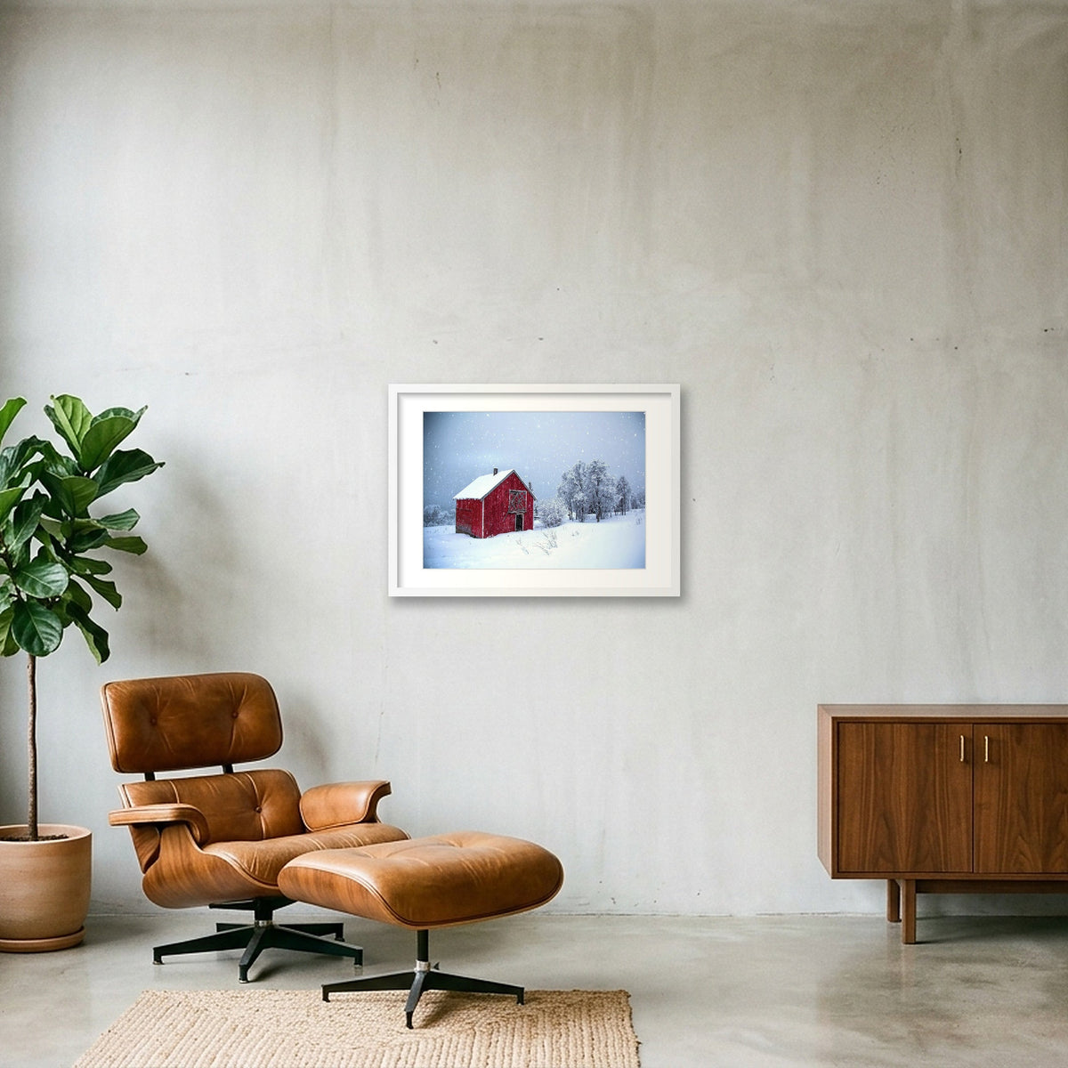 57 — 59×42cm, 23×17" White Frame