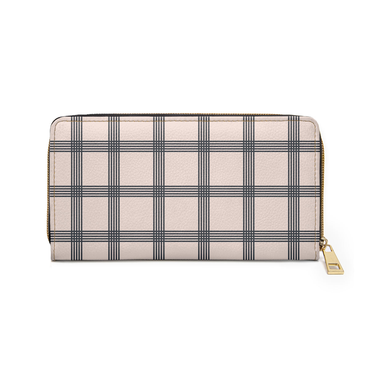 Pastel Pink Black Checkered Zipper Wallet Gift For Teen Girl Wallet Modern Minimalist Card Pouch Beige Checkered… – product image 3