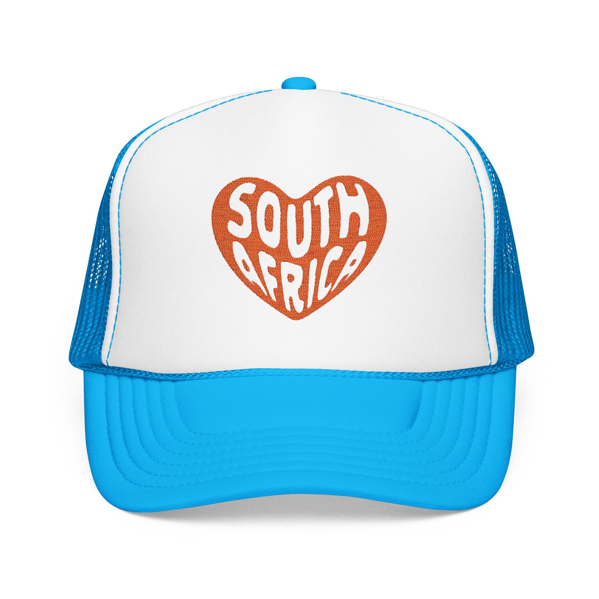 South Africa Embroidered Hat Gift For Travelers White Foam Mesh Cap Travel Embroidery Hat Africa Gift Summer Hat Unisex Streetwear Cap