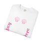 Summer Seashell T Shirt Gift For Her Happy To Be Here Tee Beach Vacation Outfit Coastal Shirt Pink Shell Graphic Birthday Top Cute Shirt