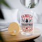 Family Christmas Glass Cup Gift For Mom Holiday Iced Coffee Tumbler Present For Grandma Bamboo Lid Sipper Festive Memory Drinkware Style