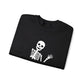 Halloween Embroidered Sweatshirt Skeleton Crewneck Spooky Season Pullover Cute Fall Sweatshirt Ghostly Outfit Top For Halloween Party Outfit
