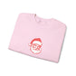 Embroidered Santa Sweatshirt For Christmas Outfit Cozy Christmas Crewneck Minimal Holiday Pullover Cute Winter Gift For Boyfriend Christmas