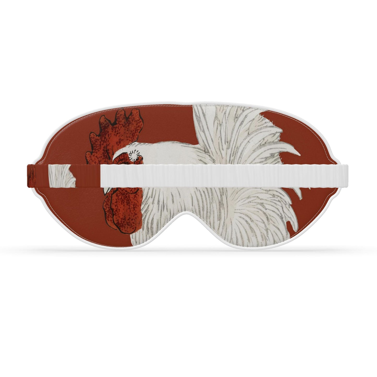 White Rooster Sleep Mask Farmhouse Chicken Eye Mask Soft Travel Sleep