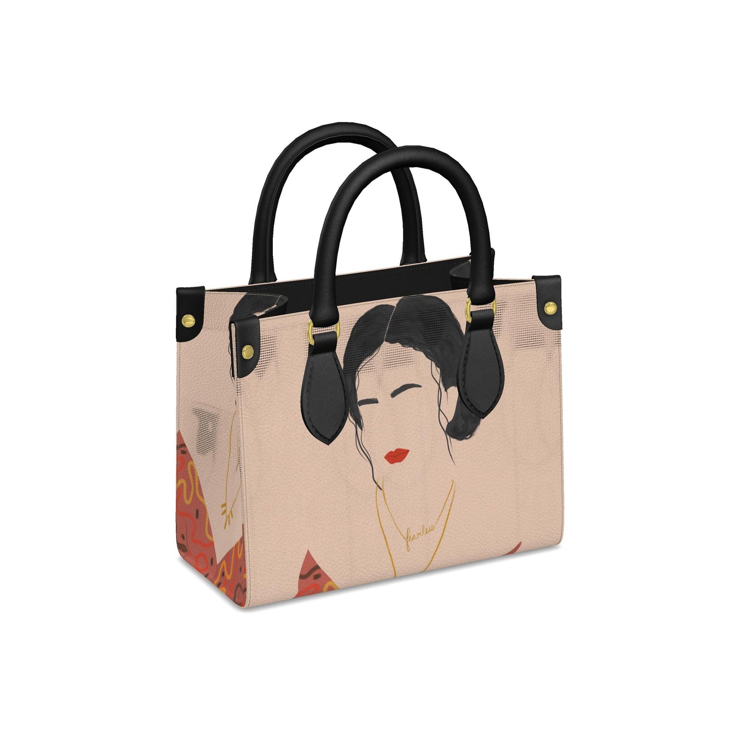 Abstract Woman Handbag Contemporary Tote Bag For Every Day