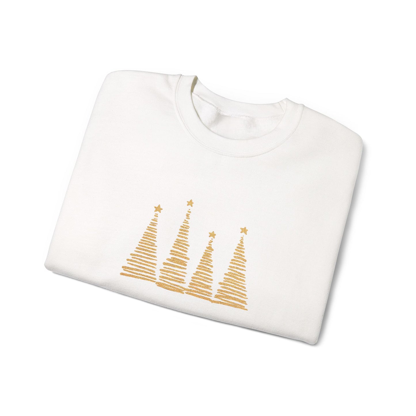 Christmas Four Trees Sweatshirt Gift For Girlfriend Holiday Crewneck Seasonal Winter Present For Mom Minimal Pullover Cozy December Outfit