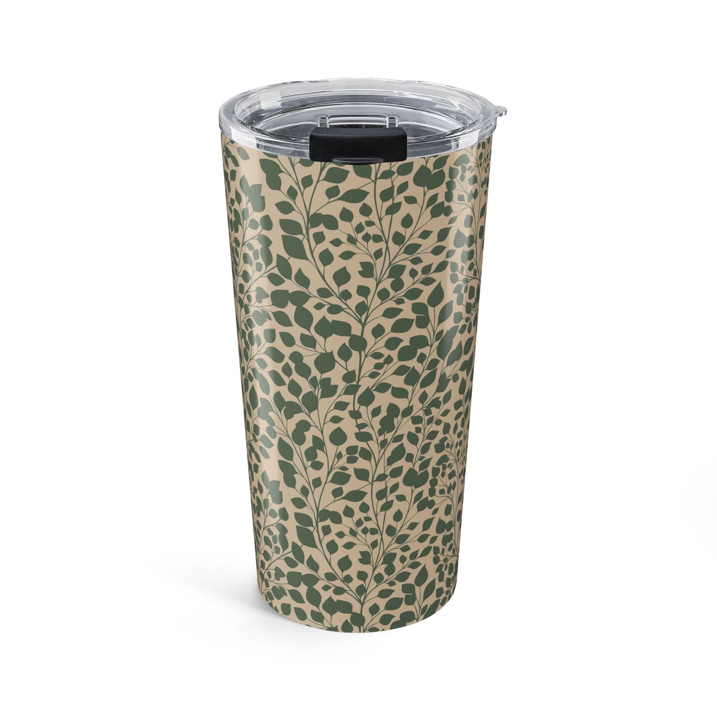 Botanical Tumbler For Plant Lover Gift Sage Green Travel Mug For Coffee Lover Leaf Print Insulated Cup For Teacher Gift Iced Coffee Cup Her