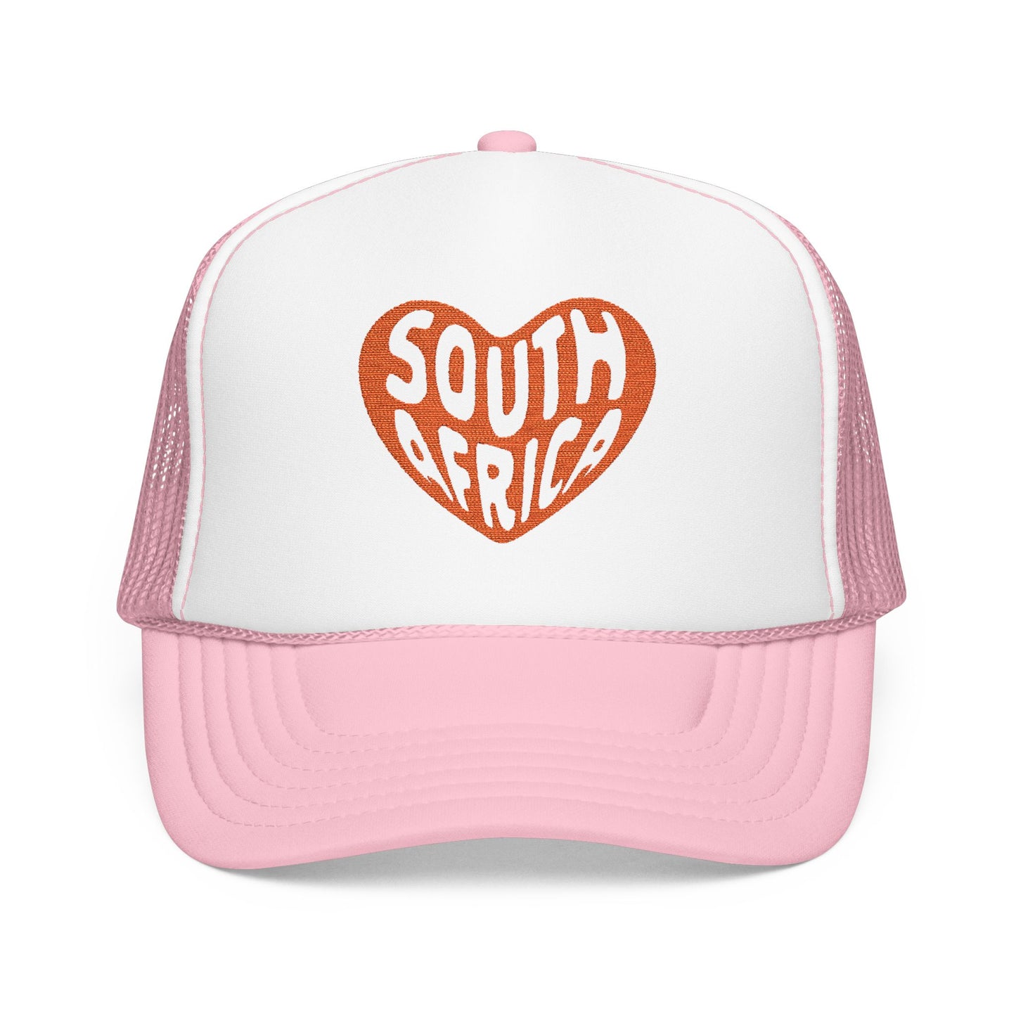 South Africa Embroidered Hat Gift For Travelers White Foam Mesh Cap Travel Embroidery Hat Africa Gift Summer Hat Unisex Streetwear Cap