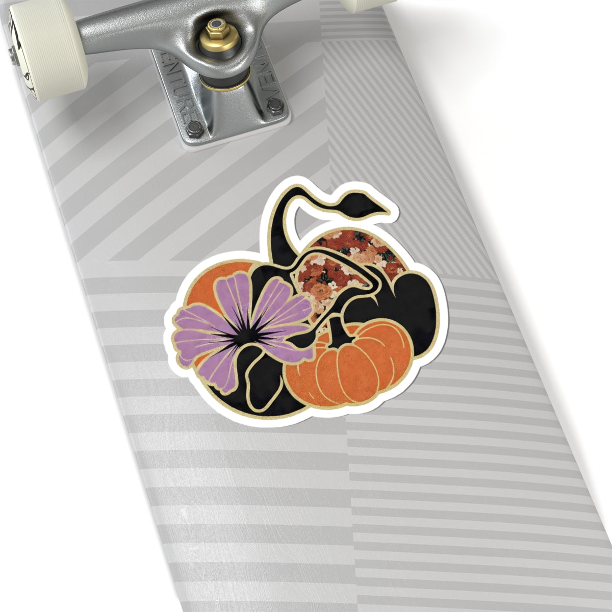 Floral Pumpkin Sticker Witch Hat Decal For Halloween Party Cute Halloween Decal Spooky Autumn Laptop Sticker Cottagecore Fall Aesthetic Gift