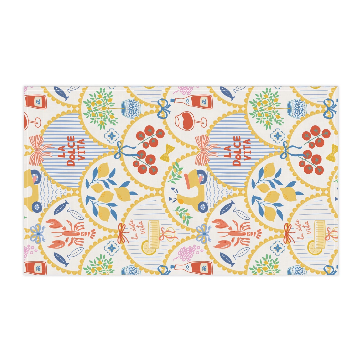 Italian Tea Towel For Mediterranean Kitchen Towel La Dolce Vita Decor Amalfi Coast Gift Housewarming Gift For Mom Coastal Kitchen Linen