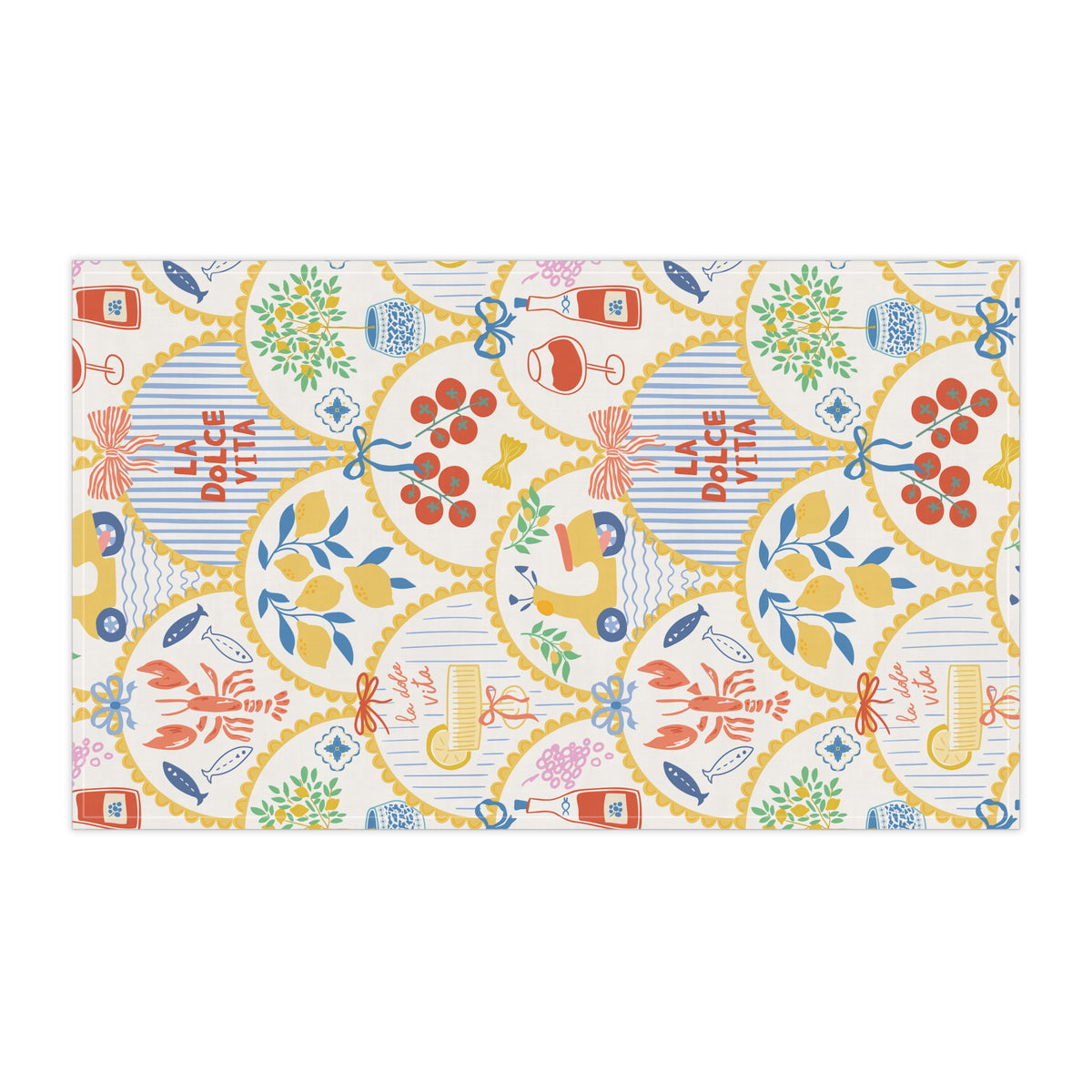 Italian Tea Towel For Mediterranean Kitchen Towel La Dolce Vita Decor Amalfi Coast Gift Housewarming Gift For Mom Coastal Kitchen Linen