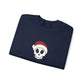 Embroidered Crewneck Christmas Sweatshirt Skeleton Jumper Santa Clause Embroidery Crewneck Skeleton Sweatshirt, Cute Holiday Jumper Xmas