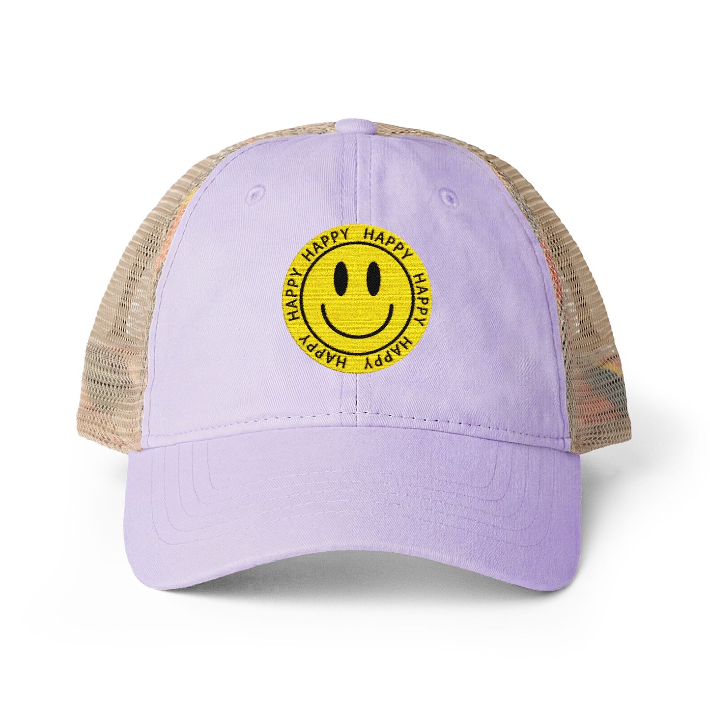 Smiley Face Trucker Hat Happy Cap Aesthetic Hat Cute Summer Hat Mesh Back Cap Gift for Her Trendy Casual Cap Smile Hat