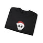 Embroidered Skull Christmas Sweatshirt For Her Goth Holiday Crewneck Gift For Best Friend Alt Winter Pullover For Him Spooky Santa Top Teen