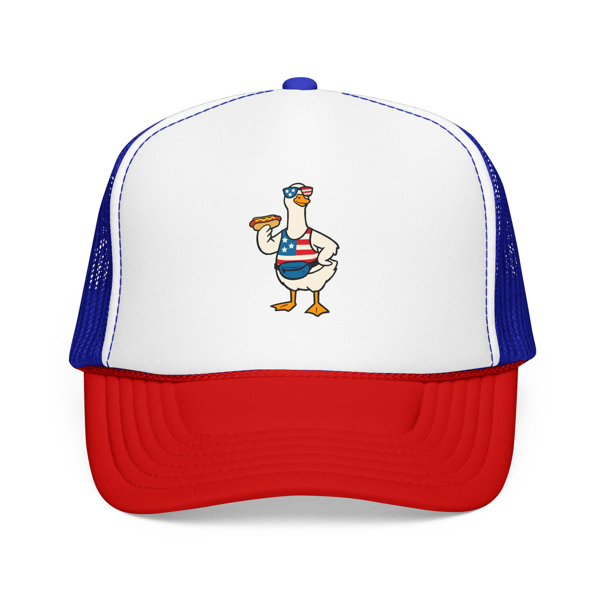 4th of July Silly Goose Trucker Hat Independence Day BBQ Gift For Goose Lover Cap Memorial Day Funny Americana Beach Festival Style USA Cap