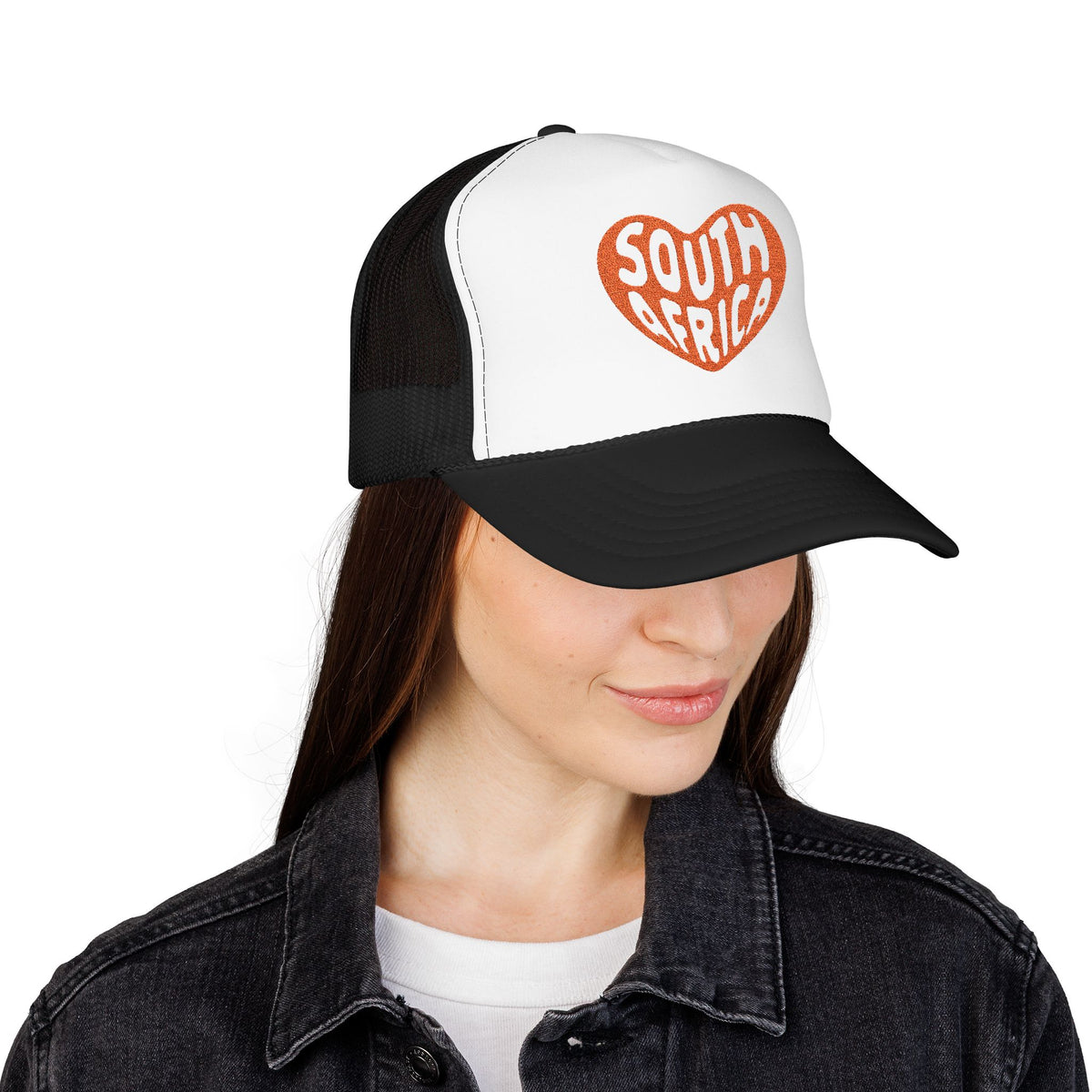 South Africa Embroidered Hat Gift For Travelers White Foam Mesh Cap Travel Embroidery Hat Africa Gift Summer Hat Unisex Streetwear Cap