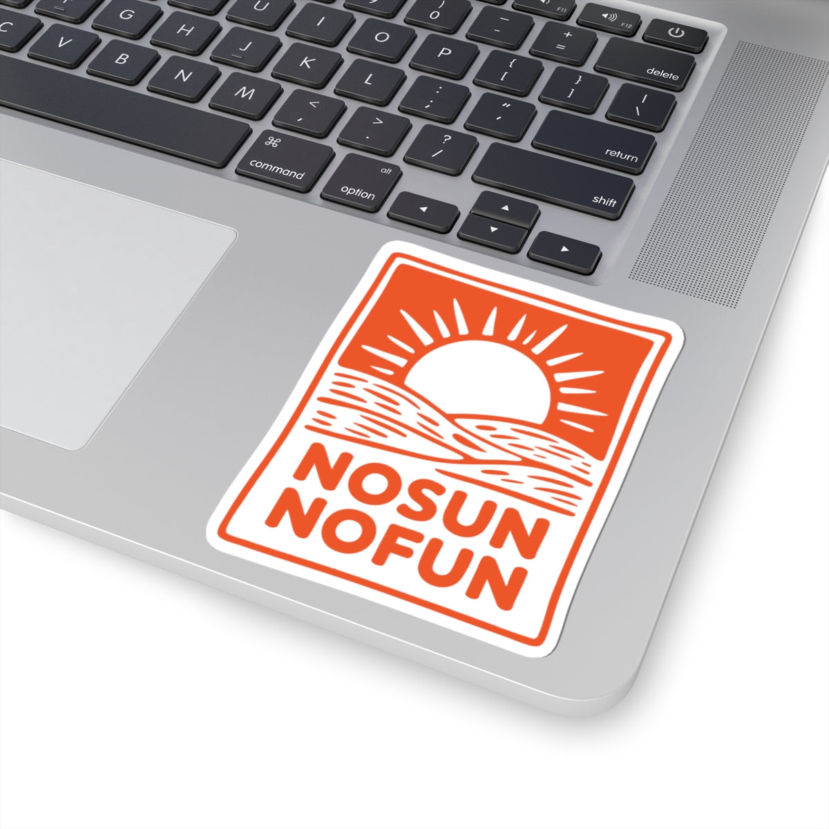 Retro Summer Sticker Beach Goer Orange Sun Laptop Decal Gift For Friend Fun Travel Art Unique Aesthetic Present For Teen Coastal Item Design