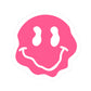 Dripping Pink Smiley Emoji Decal For Waterbottle Stickers, Smiling Face Kiss-Cut Stickers, Happy Planner Stickers For Phone Emoji Kiss Cut