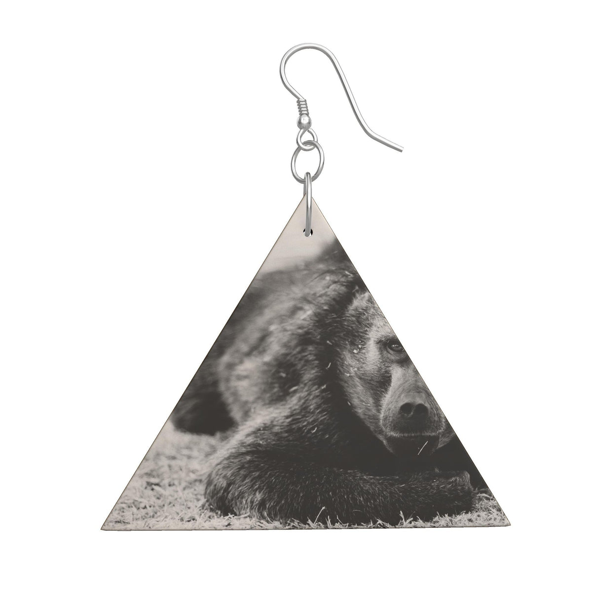 Wooden Earrings: Geometric Shape