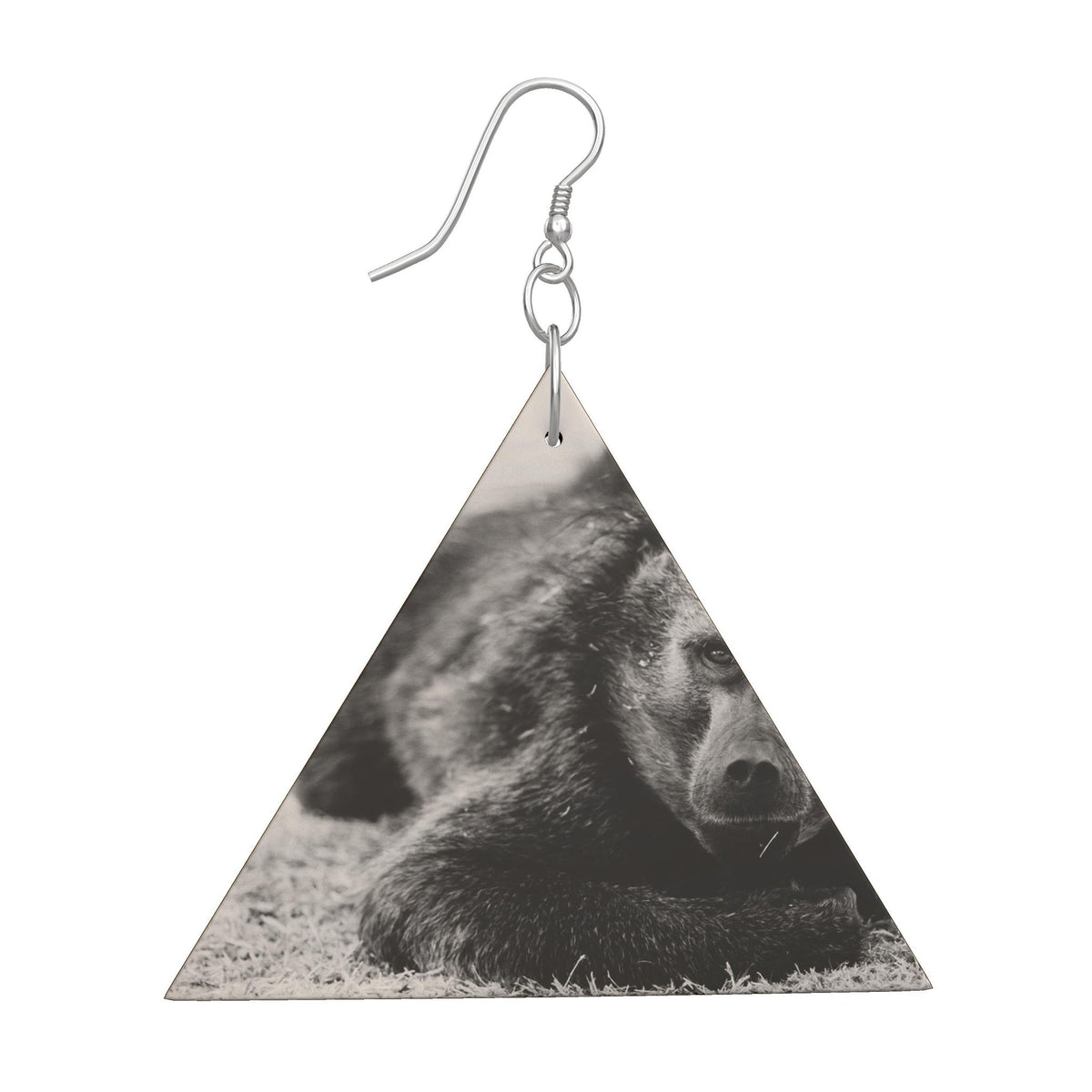 Wooden Earrings: Geometric Shape