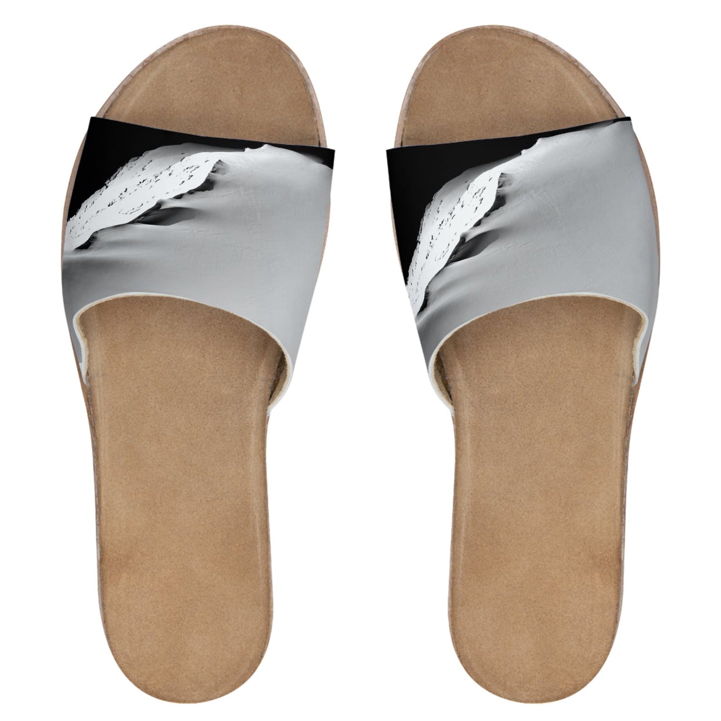 Womens Leather Sliders