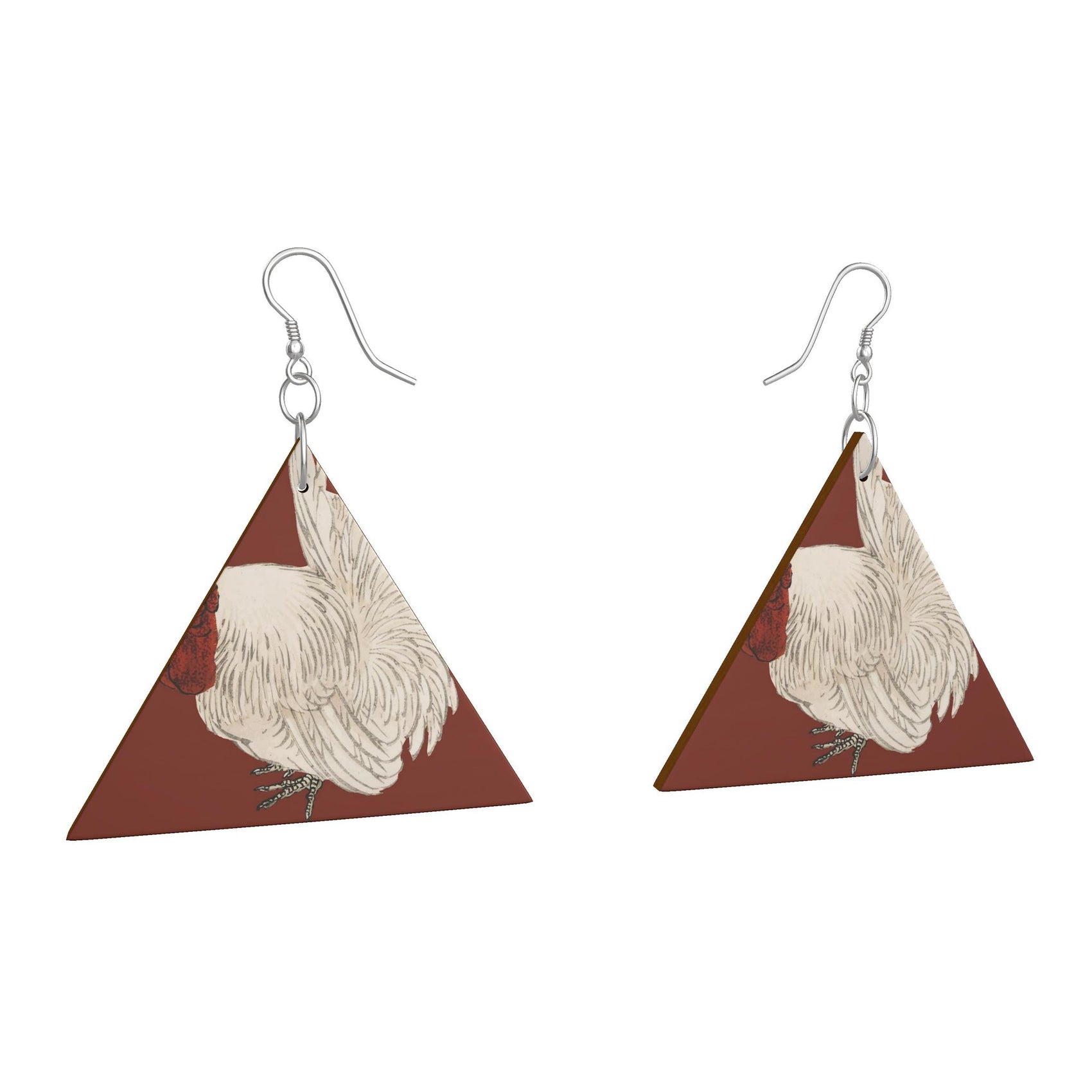 Wooden Earrings: Geometric Shape