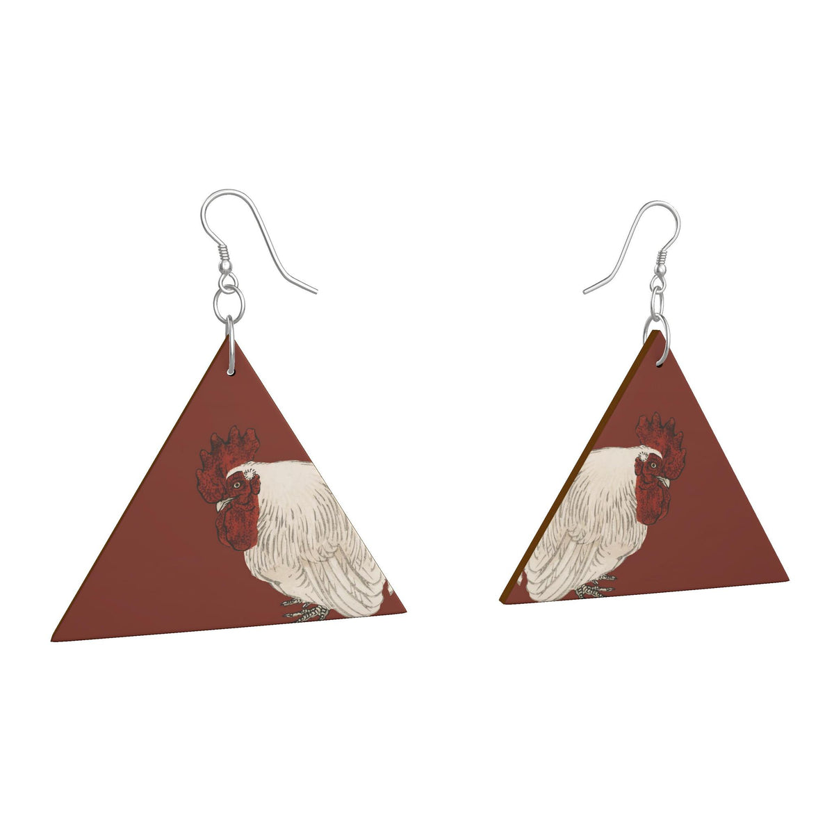 Wooden Earrings: Geometric Shape