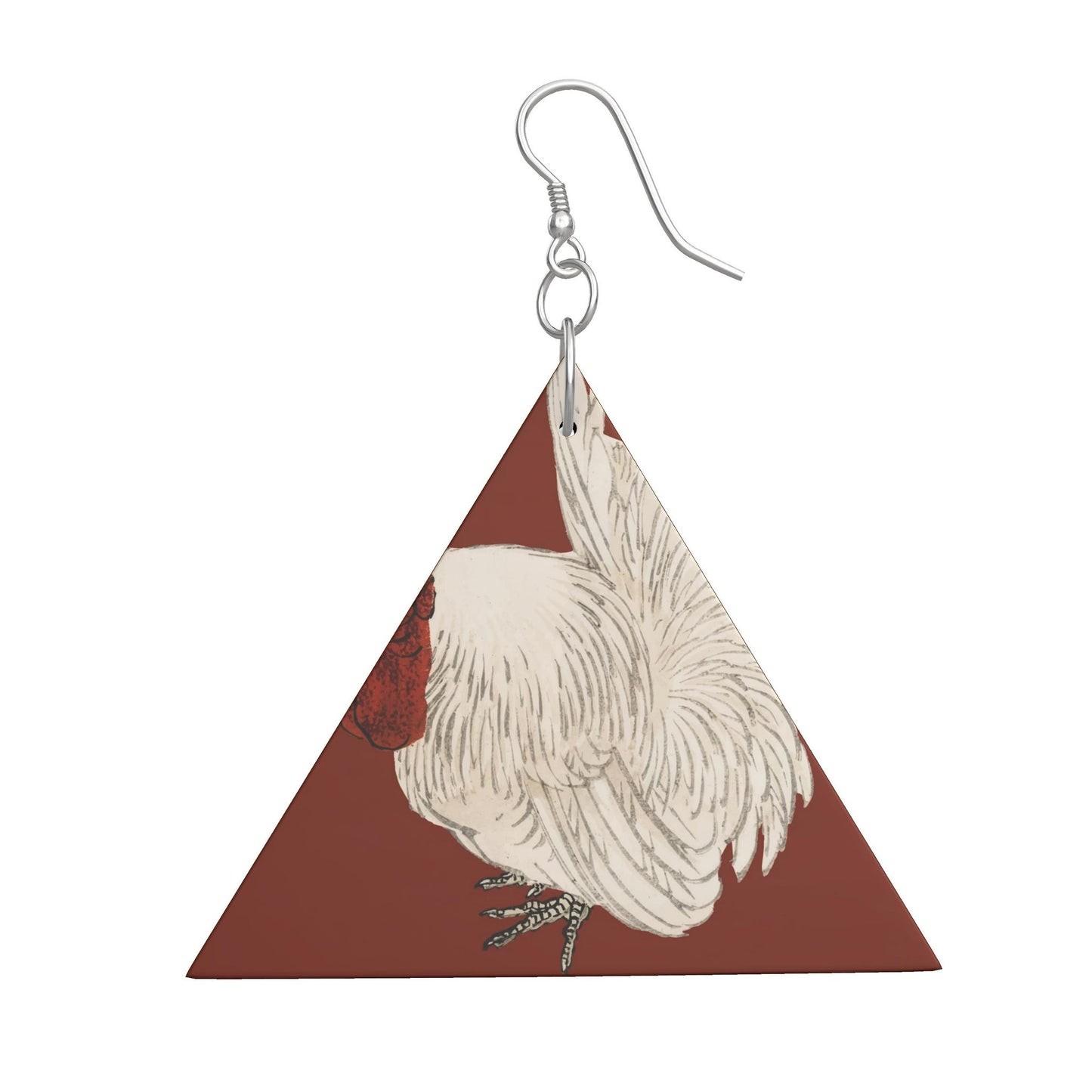 Wooden Earrings: Geometric Shape