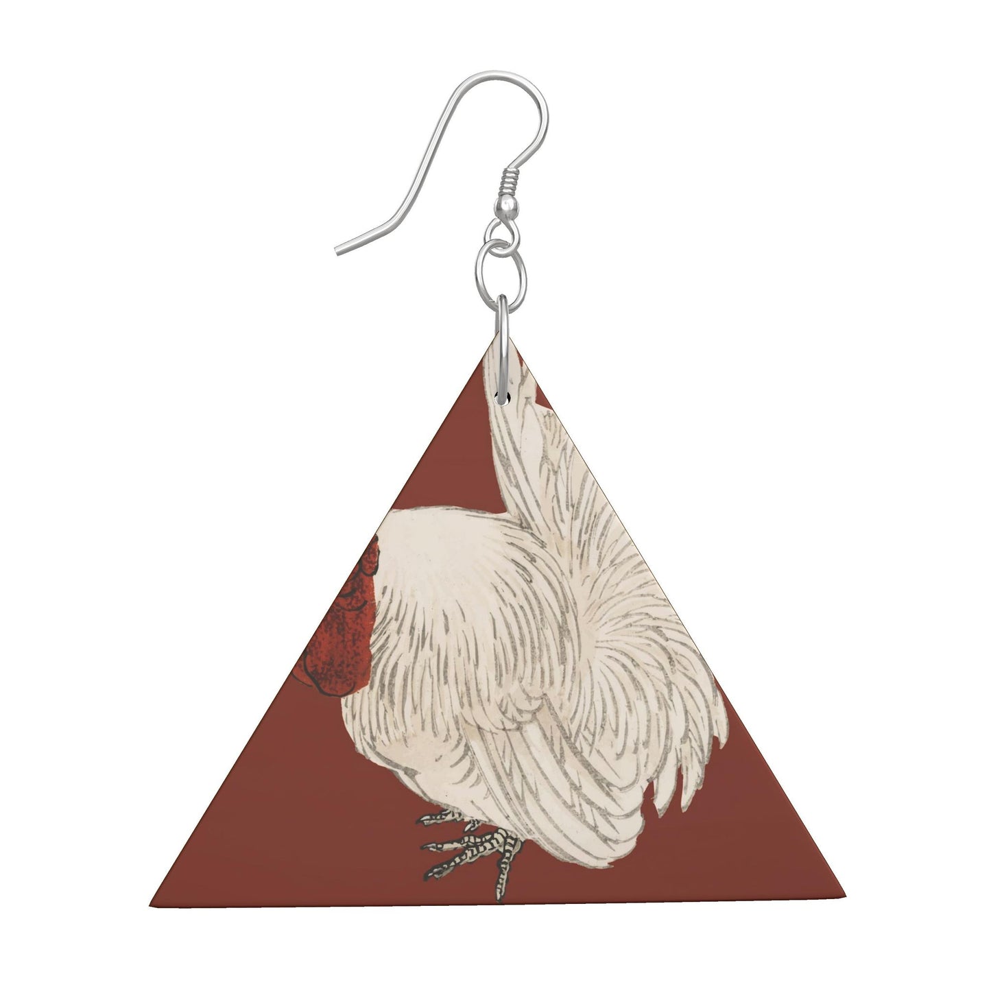 Wooden Earrings: Geometric Shape