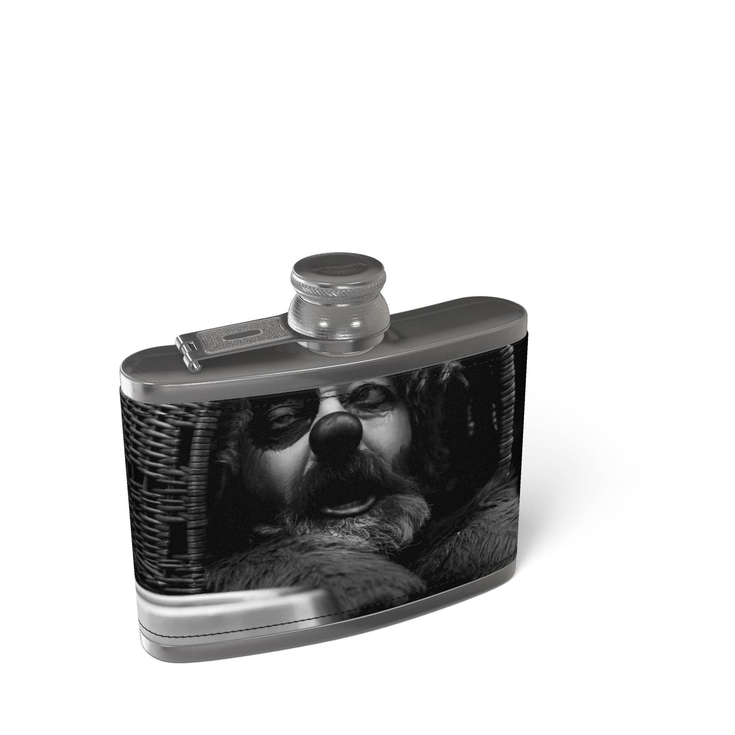 Leather Wrapped Hip Flask