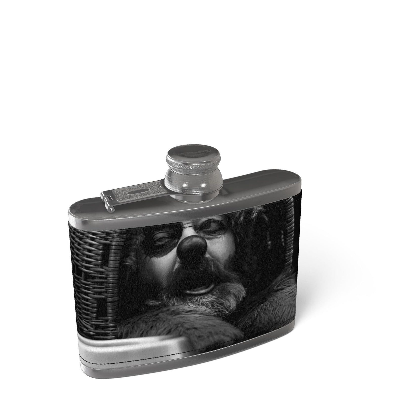 Leather Wrapped Hip Flask