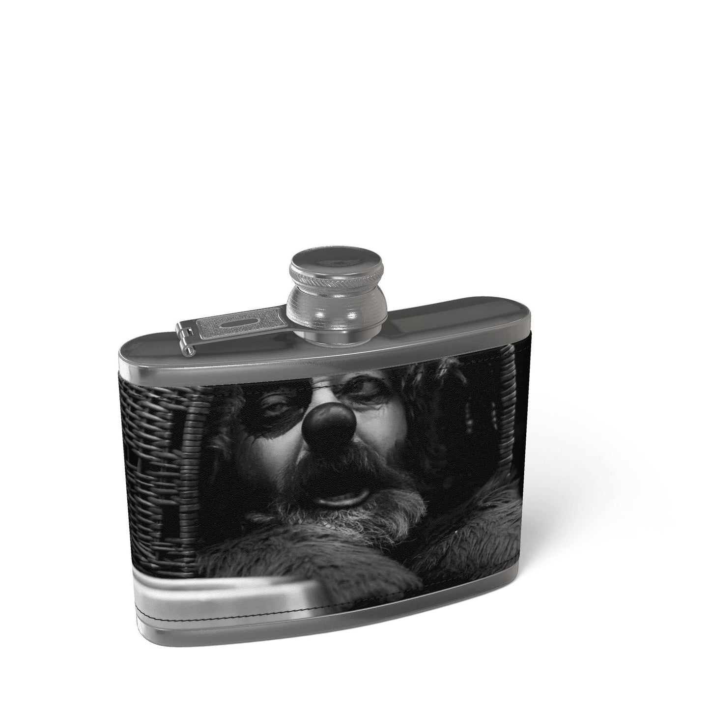 Leather Wrapped Hip Flask