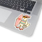 Silly Goose Sticker Gift Beach Lover Duck Vinyl Decal Present For Teen Coastal Accessory Unique Retro Art Summer Decor Item For Her Design